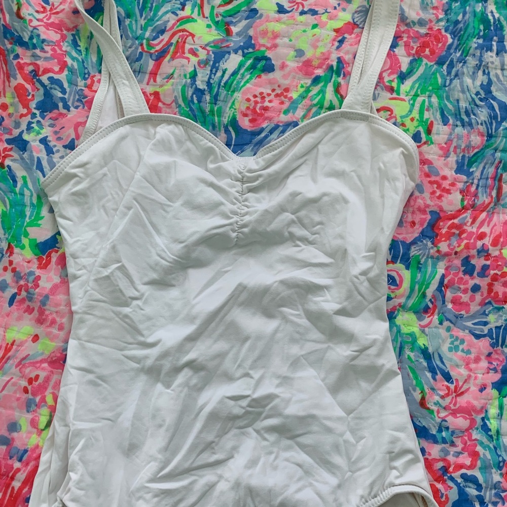 White dance leotard